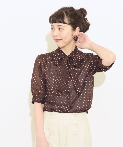 シースルードット ボウタイブラウス シャツ ブラウス Dot Stripes Child Woman ドットアンドストライプス チャイルドウーマン のファッション通販 Zozotown