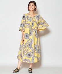 チャイハネ | 【チャイハネ】yul アフリカン柄ボリュームスリーブワンピース(ワンピース)