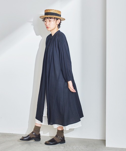 bulle de savon（ビュルデサボン）の「コットンモス ギャザースモック  