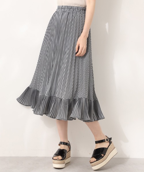 one after another NICE CLAUP（ワンアフターアナザーナイスクラップ）の「フレアプリーツアソートスカート（スカート・レディース・ホワイト系その他/ブラック系その他/ドット/チェック・FREE）」の4枚目の写真