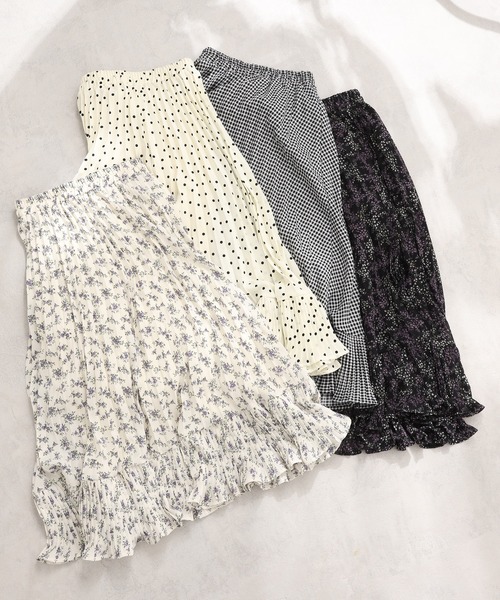one after another NICE CLAUP（ワンアフターアナザーナイスクラップ）の「フレアプリーツアソートスカート（スカート・レディース・ホワイト系その他/ブラック系その他/ドット/チェック・FREE）」の10枚目の写真