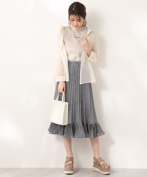 one after another NICE CLAUP（ワンアフターアナザーナイスクラップ）の「フレアプリーツアソートスカート（スカート・レディース・ホワイト系その他/ブラック系その他/ドット/チェック・FREE）」の14枚目の写真