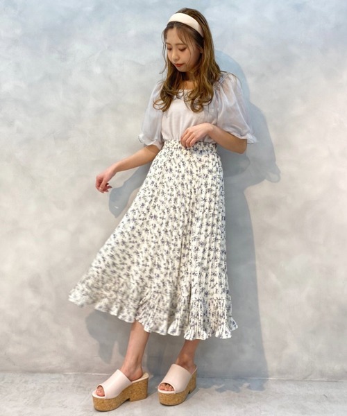 one after another NICE CLAUP（ワンアフターアナザーナイスクラップ）の「フレアプリーツアソートスカート（スカート・レディース・ホワイト系その他/ブラック系その他/ドット/チェック・FREE）」の22枚目の写真