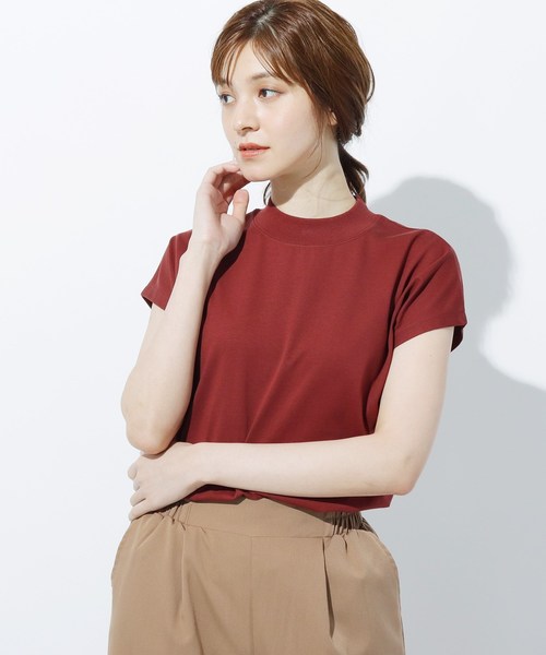 grove(グローブ)の「シルケット天竺フレンチプルオーバー(Tシャツ/カットソー・レディース・アイボリー/ブラウン系/ブラック/カーキ/ライトベージュ・02/03/01/04)」の4枚目の写真