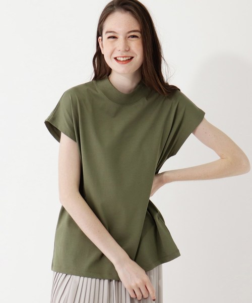 grove(グローブ)の「シルケット天竺フレンチプルオーバー(Tシャツ/カットソー・レディース・アイボリー/ブラウン系/ブラック/カーキ/ライトベージュ・02/03/01/04)」の1枚目の写真