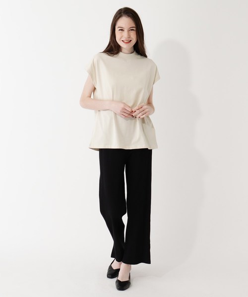 grove(グローブ)の「シルケット天竺フレンチプルオーバー(Tシャツ/カットソー・レディース・アイボリー/ブラウン系/ブラック/カーキ/ライトベージュ・02/03/01/04)」の7枚目の写真