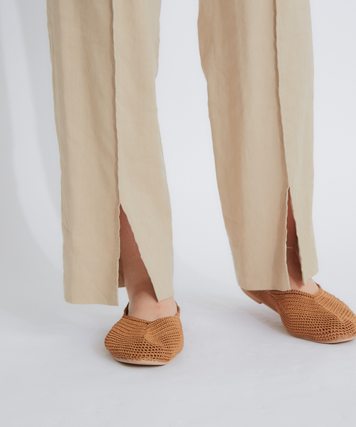 qualite（カリテ）の「リネンレーヨンスリットパンツ（その他パンツ・レディース・ブラック/ベージュ・40/38/36）」の8枚目の写真