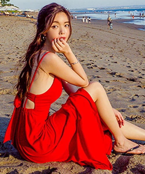 セール レディース きれいめバックリボンコットンロングワンピ ワンピース Balibiki バリビキ のファッション通販 Zozotown