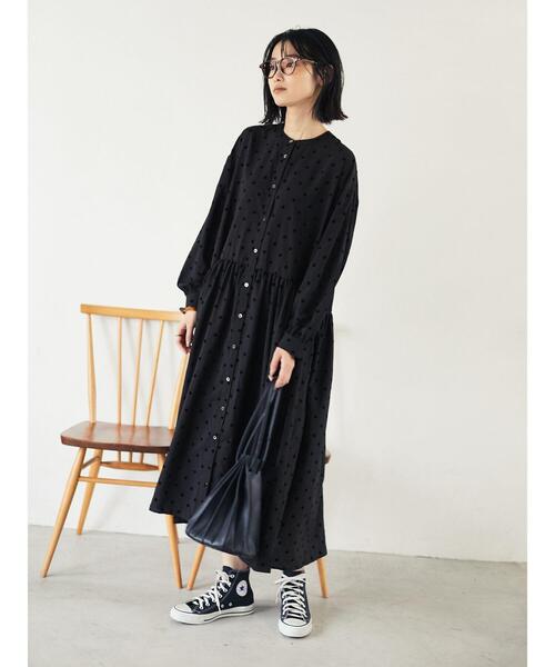 セール Dot One Piece ドットフロッキースタンドカラーワンピース ワンピース Craft Standard Boutique クラフトスタンダードブティック のファッション通販 Zozotown セール Dot One Piece ドットフロッキースタンドカラーワンピース ワンピース Craft Standard Boutique クラフトスタンダードブティック のファッション通販 Zozotown