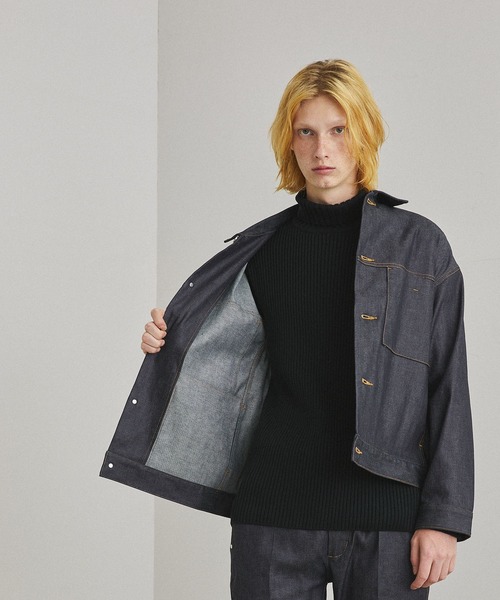 UNITED TOKYO(ユナイテッドトウキョウ)の「12oz ストレッチデニムオーバーサイズトラックJK(デニムジャケット・メンズ・インディゴブルー/オフホワイト・1/2/3)」の7枚目の写真