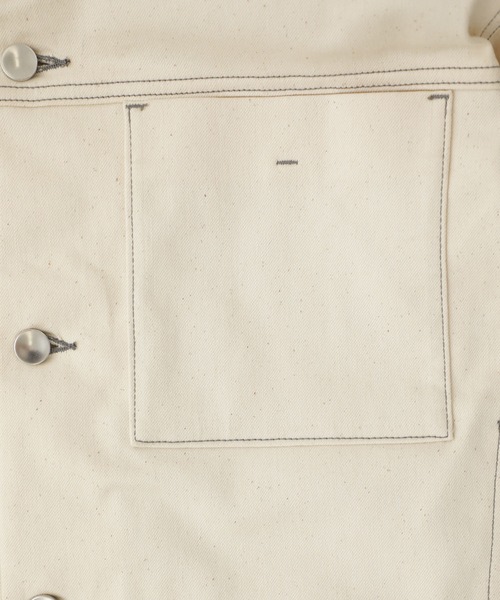 UNITED TOKYO(ユナイテッドトウキョウ)の「12oz ストレッチデニムオーバーサイズトラックJK(デニムジャケット・メンズ・インディゴブルー/オフホワイト・1/2/3)」の10枚目の写真