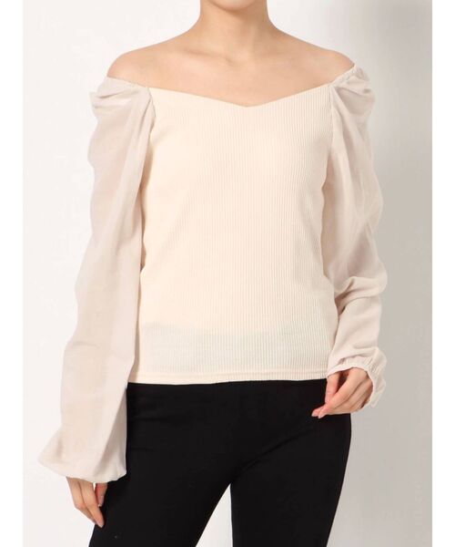 セール タックスリーブオフショルカットソー Tシャツ カットソー Mercuryduo マーキュリーデュオ のファッション通販 Zozotown