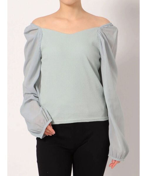 Mercuryduo マーキュリーデュオ の タックスリーブオフショルカットソー Tシャツ カットソー Wear