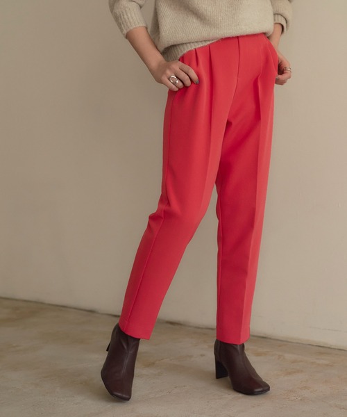 titivate(ティティベイト)の「フロントタックイージーテーパードパンツ(その他パンツ・レディース・ベージュ/レッド/ブラック/ライトグリーン/ピンク/イエロー/モカ/ライトピンク/グリーン/ライトパープル/グリーン系その他/グレイッシュベージュ/ライトブラウン/グリーン系その他2/アイボリー/ピンク系その他/サンドベージュ/ライトブルー/ブラウン・L/M/S/PS(XS-S))」の19枚目の写真