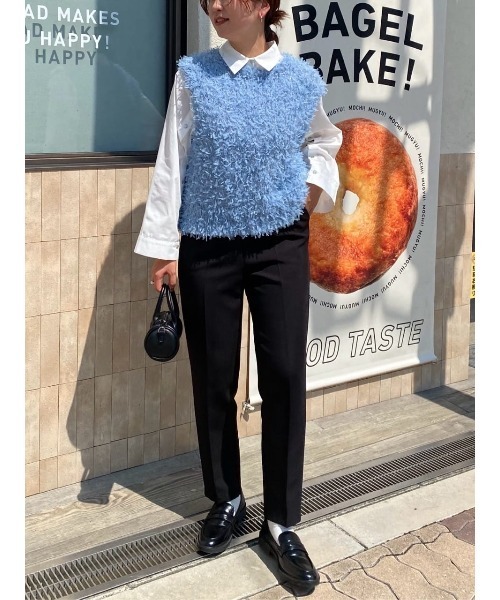 titivate(ティティベイト)の「フロントタックイージーテーパードパンツ(その他パンツ・レディース・ベージュ/レッド/ブラック/ライトグリーン/ピンク/イエロー/モカ/ライトピンク/グリーン/ライトパープル/グリーン系その他/グレイッシュベージュ/ライトブラウン/グリーン系その他2/アイボリー/ピンク系その他/サンドベージュ/ライトブルー/ブラウン・L/M/S/PS(XS-S))」の3枚目の写真