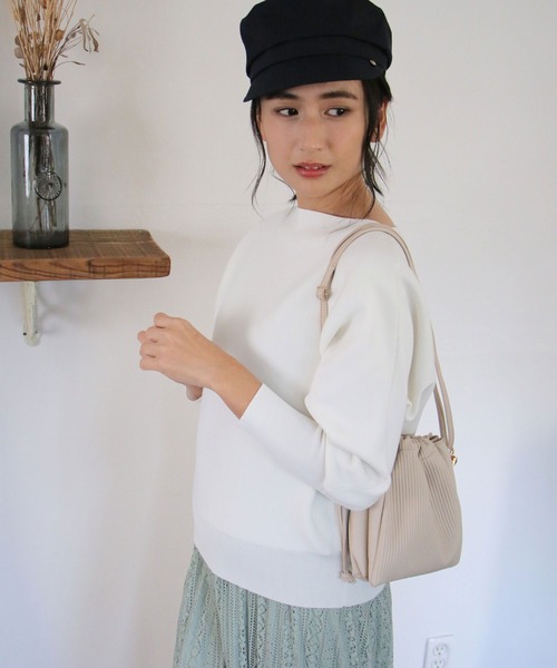 ikka（イッカ）の「マリンキャス（キャスケット・レディース・ネイビー/オフホワイト/オリーブ・FREE）」の13枚目の写真