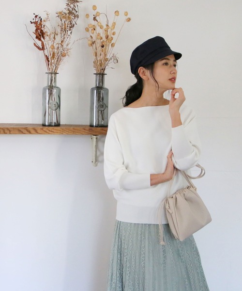 ikka（イッカ）の「マリンキャス（キャスケット・レディース・ネイビー/オフホワイト/オリーブ・FREE）」の16枚目の写真