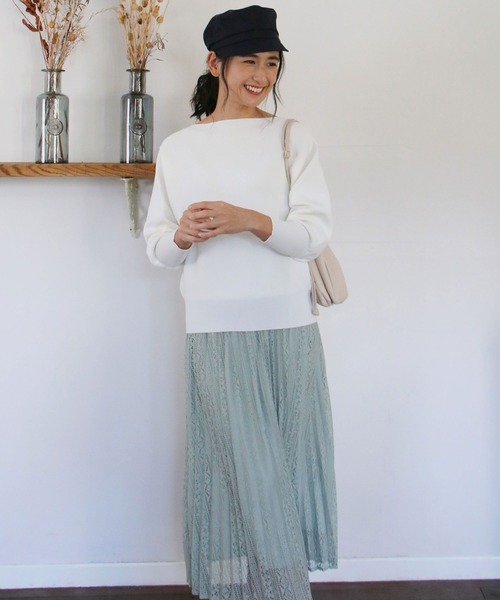 ikka（イッカ）の「マリンキャス（キャスケット・レディース・ネイビー/オフホワイト/オリーブ・FREE）」の17枚目の写真