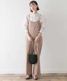 F by ROSSO コットンレーヨンオールインワン∴