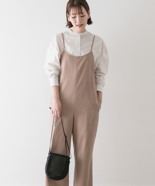 F by ROSSO（エフバイロッソ）の「F by ROSSO　コットンレーヨンオールインワン∴（サロペット/オーバーオール・レディース・ブラック/ベージュ/オフホワイト・38/36）」の10枚目の写真