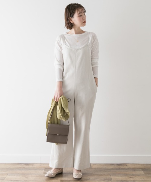 F by ROSSO（エフバイロッソ）の「F by ROSSO　コットンレーヨンオールインワン∴（サロペット/オーバーオール・レディース・ブラック/ベージュ/オフホワイト・38/36）」の11枚目の写真