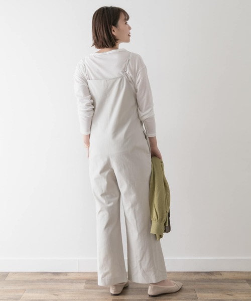 F by ROSSO（エフバイロッソ）の「F by ROSSO　コットンレーヨンオールインワン∴（サロペット/オーバーオール・レディース・ブラック/ベージュ/オフホワイト・38/36）」の13枚目の写真