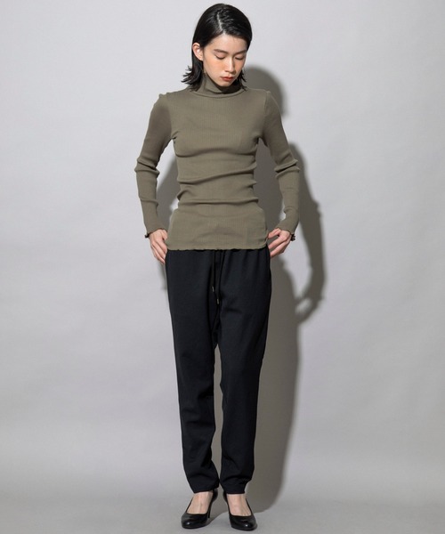 Munich（ミューニック）の「トリアセテートファイバーオックス　テーパードパンツ（その他パンツ・レディース・ブラック/ベージュ・S/M/XS）」の11枚目の写真