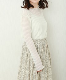 libelle more | パワーネットランダムプリーツ　プルオーバー+ボードレーキャミ　セット(Tシャツ/カットソー)