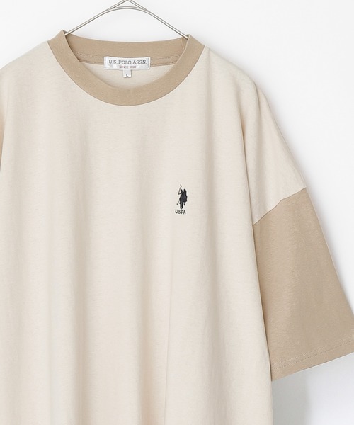 U.S. POLO ASSN.(ユーエスポロアッスン)の「U.S. POLO ASSN. /ユーエスポロアッスン 別注ワンポイント刺繍 ビッグシルエットカットソー 半袖tee トップス(Tシャツ/カットソー・メンズ・ホワイト/ブラック/ベージュ/ネイビー/オリーブ/サックスブルー/イエロー/ライトグリーン/ラベンダー/ベージュ系その他2/オレンジ/ホワイト系その他2/ホワイト系その他3/グリーン/杢グレー/ブルー/ダークオレンジ/ブラウン/ホワイト系/グレー系1/ピンク/カーキ/グレー系/ホワイト系その他/ライトベージュ/ブルー系その他/ベージュ系その他3/ダークグリーン/ベージュ系その他/ブラック系その他/チャコールグレー/ブルー系2/オートミール/レッド/パープル/ダークブラウン/アイボリー系/スモークピンク/グレイッシュブルー/グレイッシュベージュ/レッド系/サックスブルー系・S/M/L/XL/XS)」の19枚目の写真
