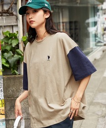 U.S. POLO ASSN. /ユーエスポロアッスン 別注ワンポイント刺繍 ビッグシルエットカットソー 半袖Tシャツ