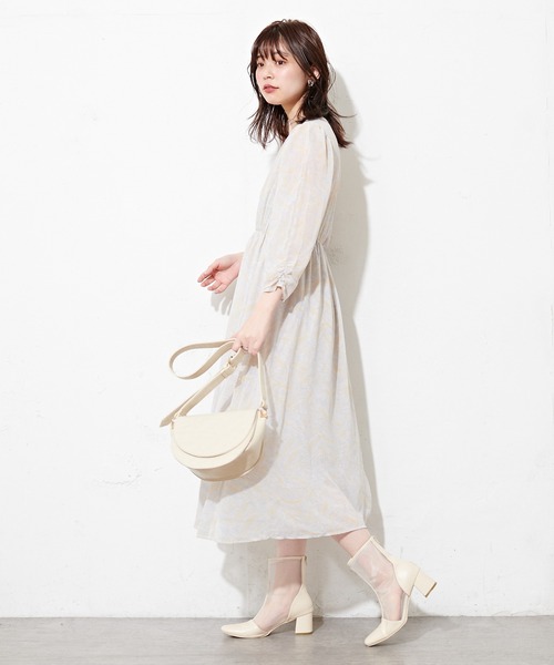 natural couture(ナチュラルクチュール)の「フェザー柄ギャザーデザインワンピース(ワンピース・レディース・カーキ/ピンクベージュ/その他1/その他2・FREE)」の21枚目の写真