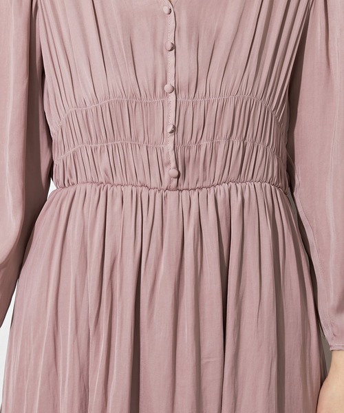 natural couture(ナチュラルクチュール)の「フェザー柄ギャザーデザインワンピース(ワンピース・レディース・カーキ/ピンクベージュ/その他1/その他2・FREE)」の22枚目の写真