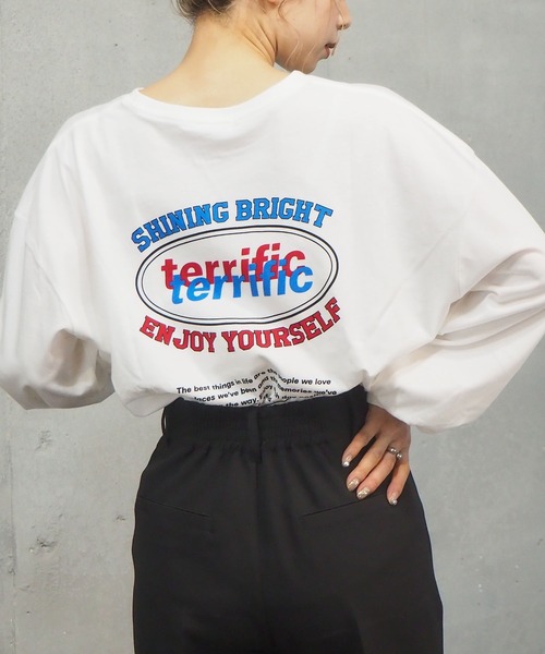 tiptop(ティップトップ)の「2021SS オーバルロゴバックプリントT(Tシャツ/カットソー・レディース・オフホワイト/ホワイト系その他/ブラック/ブラック系その他/グリーン/サックスブルー/ブルー・FREE)」の3枚目の写真