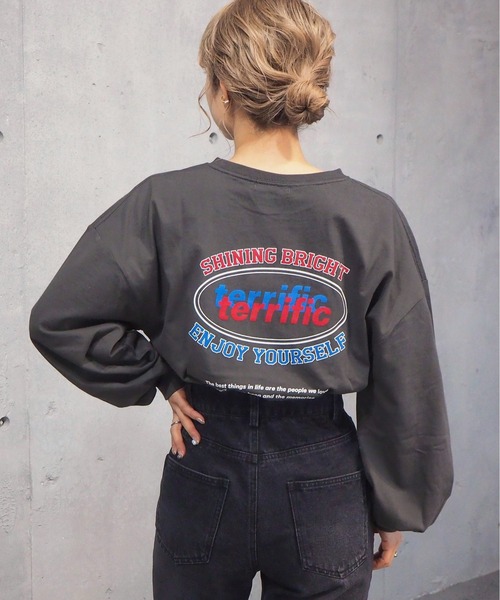 tiptop(ティップトップ)の「2021SS オーバルロゴバックプリントT(Tシャツ/カットソー・レディース・オフホワイト/ホワイト系その他/ブラック/ブラック系その他/グリーン/サックスブルー/ブルー・FREE)」の1枚目の写真