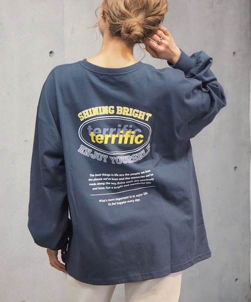 tiptop(ティップトップ)の「2021SS オーバルロゴバックプリントT(Tシャツ/カットソー・レディース・オフホワイト/ホワイト系その他/ブラック/ブラック系その他/グリーン/サックスブルー/ブルー・FREE)」の7枚目の写真