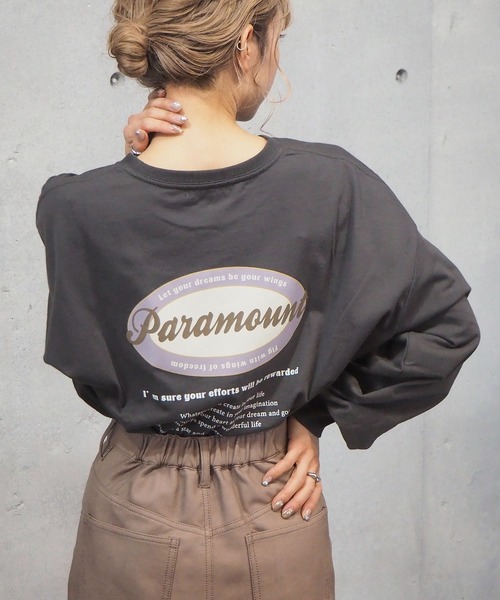 tiptop(ティップトップ)の「2021SS オーバルロゴバックプリントT(Tシャツ/カットソー・レディース・オフホワイト/ホワイト系その他/ブラック/ブラック系その他/グリーン/サックスブルー/ブルー・FREE)」の4枚目の写真