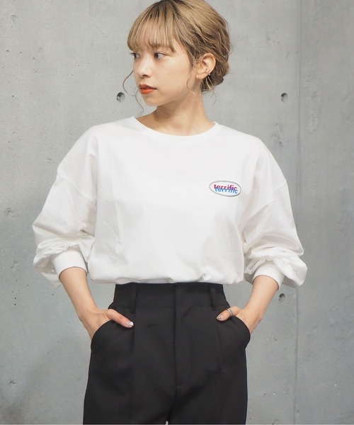 tiptop(ティップトップ)の「2021SS オーバルロゴバックプリントT(Tシャツ/カットソー・レディース・オフホワイト/ホワイト系その他/ブラック/ブラック系その他/グリーン/サックスブルー/ブルー・FREE)」の14枚目の写真