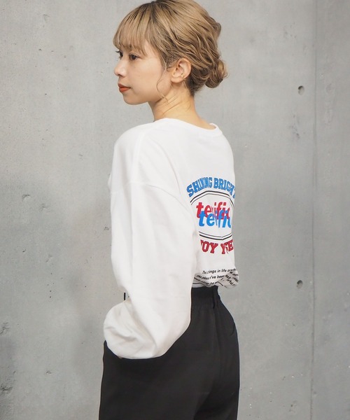 tiptop(ティップトップ)の「2021SS オーバルロゴバックプリントT(Tシャツ/カットソー・レディース・オフホワイト/ホワイト系その他/ブラック/ブラック系その他/グリーン/サックスブルー/ブルー・FREE)」の20枚目の写真