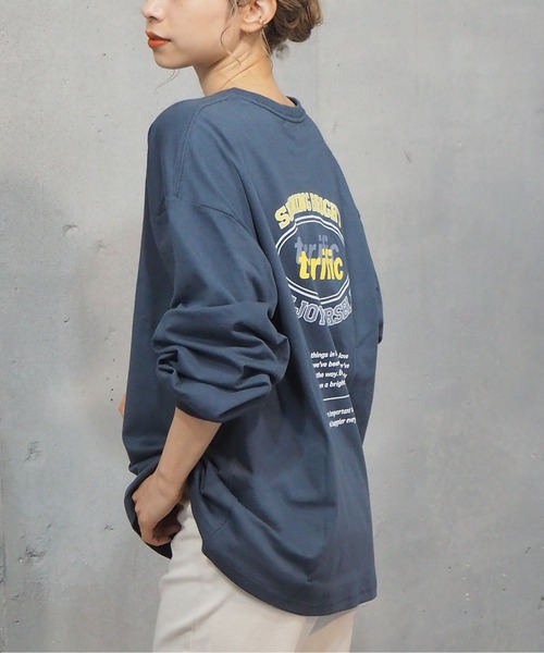 tiptop(ティップトップ)の「2021SS オーバルロゴバックプリントT(Tシャツ/カットソー・レディース・オフホワイト/ホワイト系その他/ブラック/ブラック系その他/グリーン/サックスブルー/ブルー・FREE)」の22枚目の写真