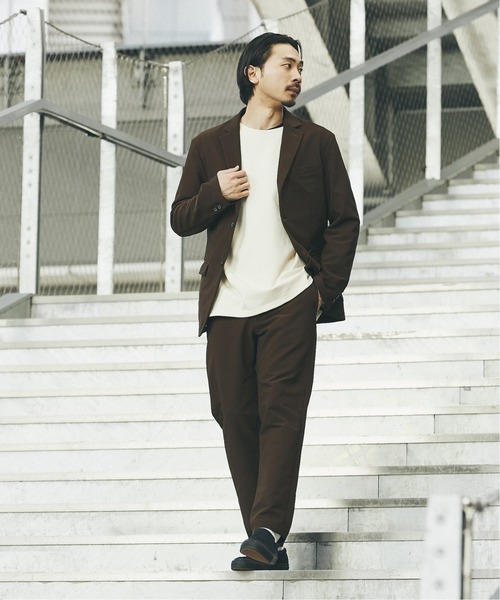 JOURNAL STANDARD（ジャーナルスタンダード）の「【KANTIAN / カンティアン】スリムテーパード スラックス [セットアップ対応]（スラックス・メンズ・ブラック/ブラウン/ネイビー・SMALL/LARGE/MEDIUM）」の9枚目の写真