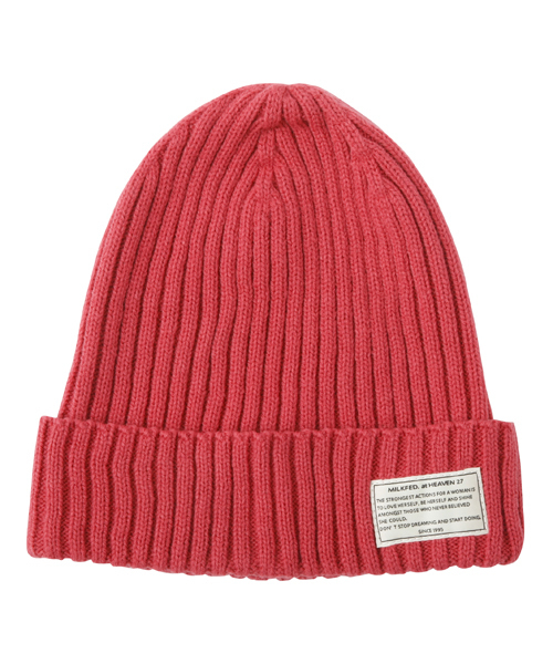 MILKFED.（ミルクフェド）の「【mini5月号掲載】BASIC RIB KNITTED CAP　（ニットキャップ/ビーニー/無地）（ニットキャップ/ビーニー・レディース・ホワイト/ネイビー/ライトブルー/ライトピンク・ONE SIZE）」の5枚目の写真