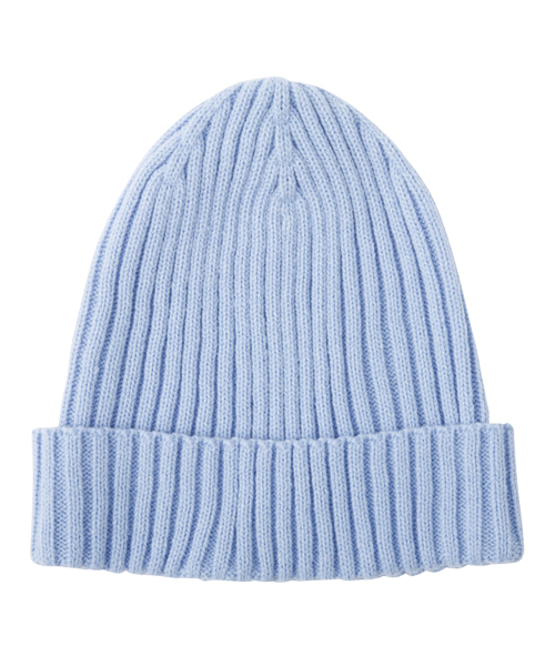 MILKFED.（ミルクフェド）の「【mini5月号掲載】BASIC RIB KNITTED CAP　（ニットキャップ/ビーニー/無地）（ニットキャップ/ビーニー・レディース・ホワイト/ネイビー/ライトブルー/ライトピンク・ONE SIZE）」の6枚目の写真