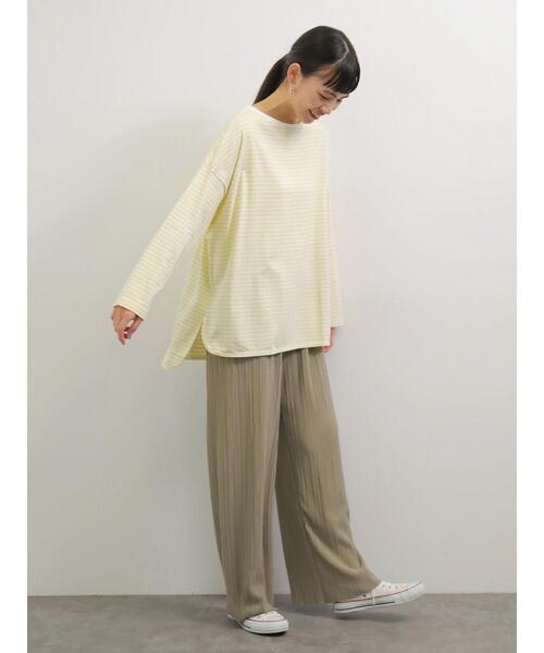 AMERICAN HOLIC(アメリカンホリック)の「ラウンドテール前後差カットプルオーバー(Tシャツ/カットソー・レディース・イエロー/ブルー/オフホワイト/ラベンダー/グレー/チャコールグレー・M/L)」の20枚目の写真