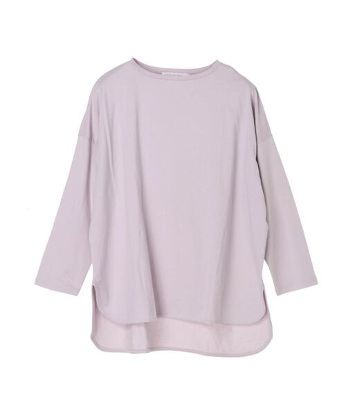 AMERICAN HOLIC(アメリカンホリック)の「ラウンドテール前後差カットプルオーバー(Tシャツ/カットソー・レディース・イエロー/ブルー/オフホワイト/ラベンダー/グレー/チャコールグレー・M/L)」の13枚目の写真
