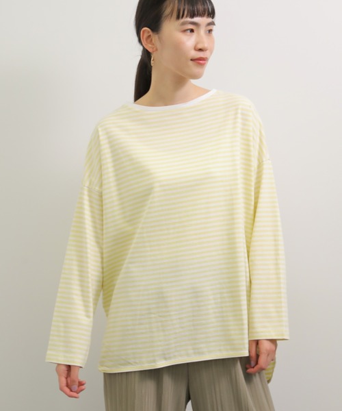 AMERICAN HOLIC(アメリカンホリック)の「ラウンドテール前後差カットプルオーバー(Tシャツ/カットソー・レディース・イエロー/ブルー/オフホワイト/ラベンダー/グレー/チャコールグレー・M/L)」の1枚目の写真