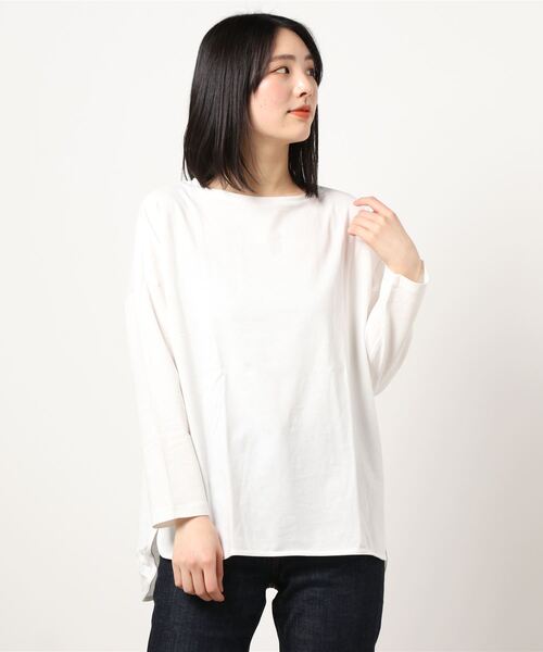 AMERICAN HOLIC(アメリカンホリック)の「ラウンドテール前後差カットプルオーバー(Tシャツ/カットソー・レディース・イエロー/ブルー/オフホワイト/ラベンダー/グレー/チャコールグレー・M/L)」の8枚目の写真