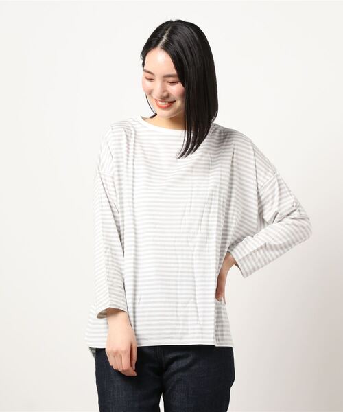 AMERICAN HOLIC(アメリカンホリック)の「ラウンドテール前後差カットプルオーバー(Tシャツ/カットソー・レディース・イエロー/ブルー/オフホワイト/ラベンダー/グレー/チャコールグレー・M/L)」の11枚目の写真