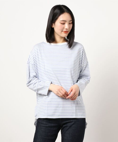 AMERICAN HOLIC(アメリカンホリック)の「ラウンドテール前後差カットプルオーバー(Tシャツ/カットソー・レディース・イエロー/ブルー/オフホワイト/ラベンダー/グレー/チャコールグレー・M/L)」の12枚目の写真