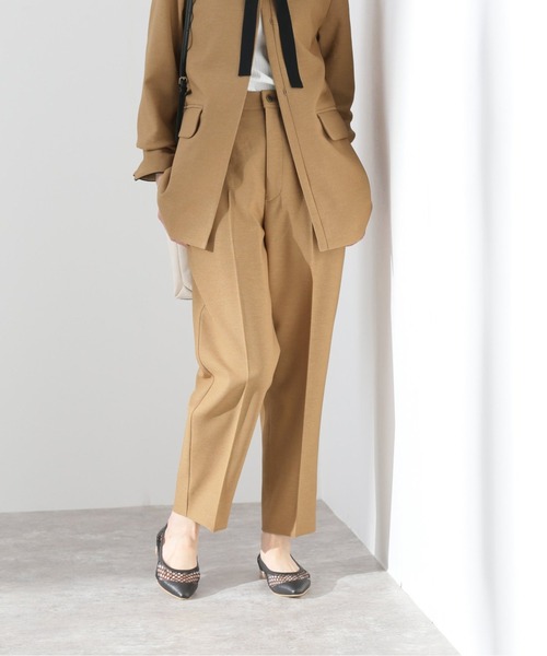 SLOBE IENA(スローブイエナ)の「PEツィード ペグトップパンツ【手洗い可能】◆(その他パンツ・レディース・ベージュ・38/36)」の1枚目の写真