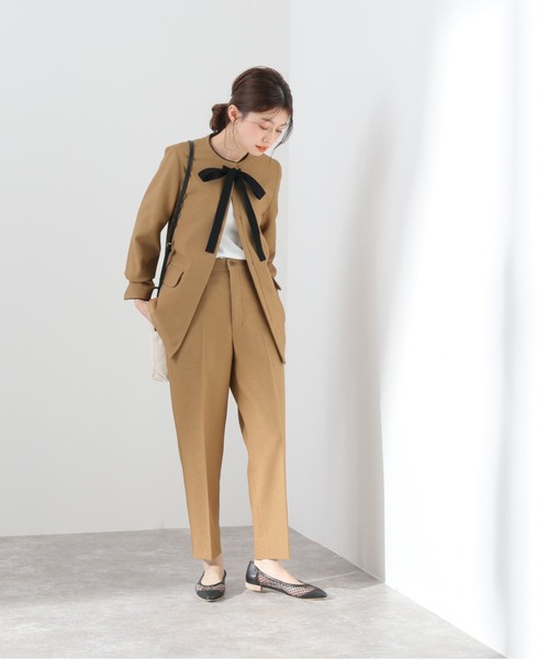 SLOBE IENA(スローブイエナ)の「PEツィード ペグトップパンツ【手洗い可能】◆(その他パンツ・レディース・ベージュ・38/36)」の17枚目の写真